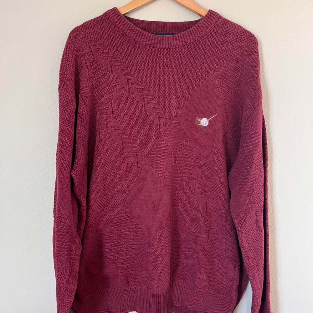 Isle of Cotton Vintage 90s Textured Golf Sweater